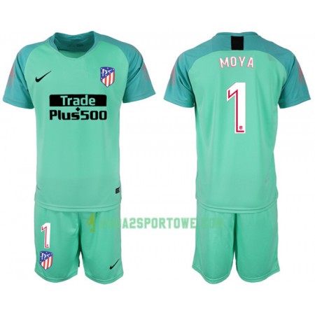 Koszulka Atlético Madryt Bramkarska Moya 1 Dziecięcy Stroje Piłkarskie 2018/19 Krótki Rękaw